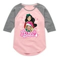 thumbnail image 1 of Barbie - Holidays & Christmas - Friends Celebration - Toddler & Youth Girls Raglan Graphic T-Shirt, 1 of 5