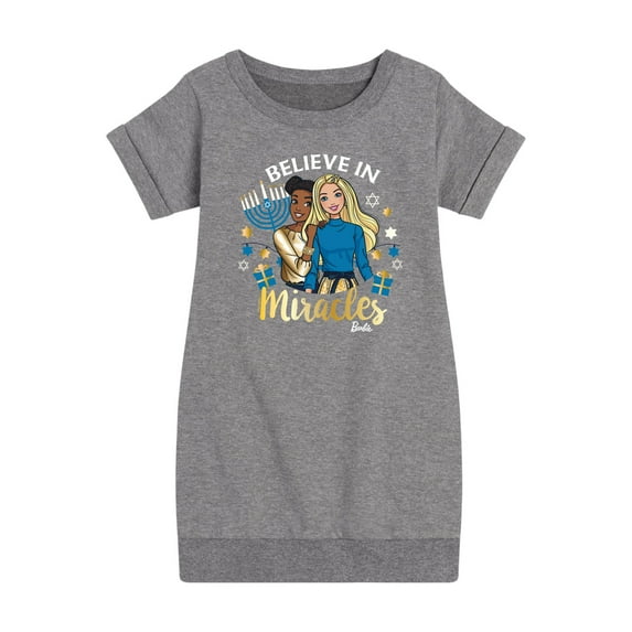 Barbie - Holidays & Christmas - Hanukkah - Believe In Miracles - Toddler & Youth Girls Fleece Dress