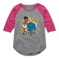 thumbnail image 1 of Barbie - Holiday Friends Toddler & Youth Girls Raglan Graphic T-Shirt, 1 of 4