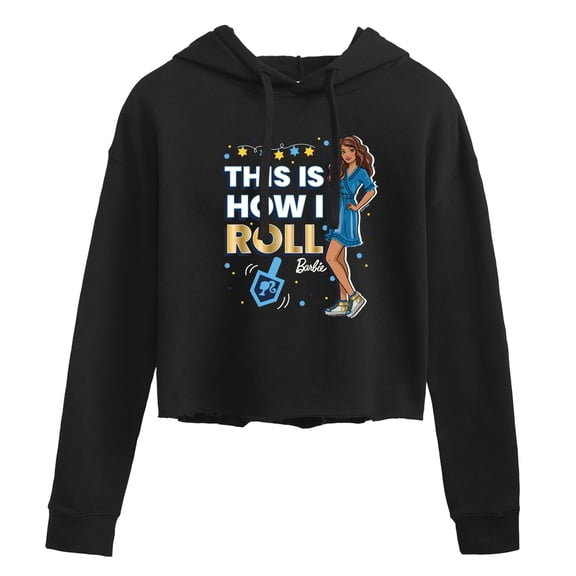 Barbie - Holidays & Christmas - Hanukkah This Is How I Roll  - Juniors Cropped Pullover Hoodie
