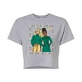 thumbnail image 1 of Barbie - Happy Holiday's Frame - Juniors Cropped Cotton Blend T-Shirt, 1 of 5