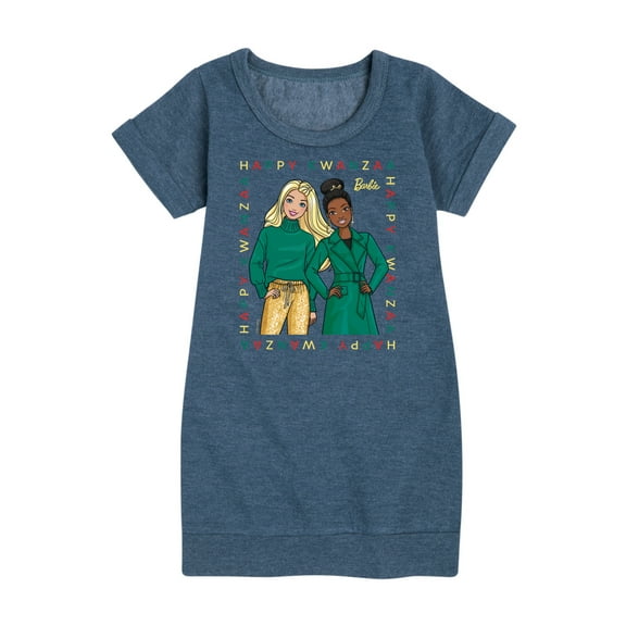 Barbie - Happy Holiday's Frame - Toddler & Youth Girls Fleece Dress