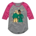 thumbnail image 1 of Barbie - Happy Holiday's Frame - Toddler & Youth Girls Raglan Graphic T-Shirt, 1 of 5