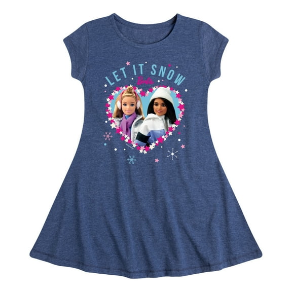 Barbie - Holidays & Christmas - Let It Snow - Toddler & Youth Girls Fit & Flare Dress