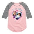 thumbnail image 1 of Barbie - Holidays & Christmas - Let It Snow - Toddler & Youth Girls Raglan Graphic T-Shirt, 1 of 5
