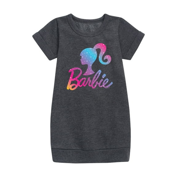 Barbie - Holidays & Christmas - Ombre Iconic Logo - Toddler & Youth Girls Fleece Dress