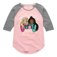 thumbnail image 1 of Barbie - Holidays & Christmas - Peace Love & Joy - Toddler & Youth Girls Raglan Graphic T-Shirt, 1 of 5