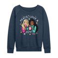 thumbnail image 1 of Barbie - Holidays & Christmas - Peace Love & Joy - Women's Lightweight French Terry Long Sleeve Shirt, 1 of 5