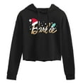 thumbnail image 1 of Barbie - Holidays & Christmas - Santa Hat Logo - Juniors Cropped Pullover Hoodie, 1 of 5