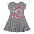 thumbnail image 1 of Barbie - Holidays & Christmas - Tie Dye Logo - Toddler & Youth Girls Fit & Flare Dress, 1 of 1