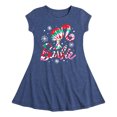 thumbnail image 1 of Barbie - Holidays & Christmas - Tie Dye Logo - Toddler & Youth Girls Fit & Flare Dress, 1 of 1