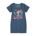 thumbnail image 1 of Barbie - Holidays & Christmas - Tie Dye Logo - Toddler & Youth Girls Fleece Dress, 1 of 5