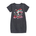 thumbnail image 1 of Barbie - Holidays & Christmas - Tie Dye Logo - Toddler & Youth Girls Fleece Dress, 1 of 4