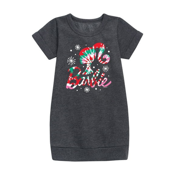 Barbie - Holidays & Christmas - Tie Dye Logo - Toddler & Youth Girls Fleece Dress