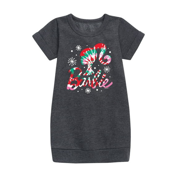 Barbie - Holidays & Christmas - Tie Dye Logo - Toddler & Youth Girls Fleece Dress