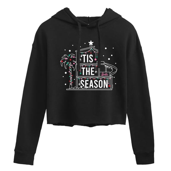 Barbie - Holidays & Christmas - Tis The Season In The Dreamhouse - Juniors Cropped Pullover Hoodie