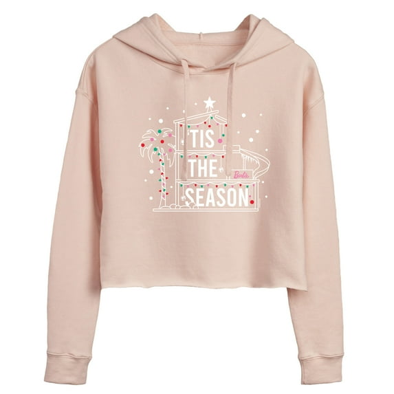 Barbie - Holidays & Christmas - Tis The Season In The Dreamhouse - Juniors Cropped Pullover Hoodie