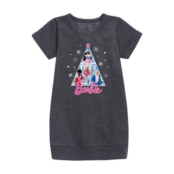 Barbie - Holidays & Christmas - Winter & Snow Time - Toddler & Youth Girls Fleece Dress