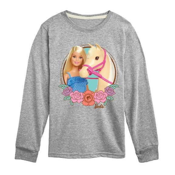 Barbie - Horse Photo - Youth Long Sleeve Graphic T-Shirt