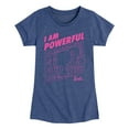 thumbnail image 1 of Barbie - I Am Powerful - Original Classic Color - Toddler And Youth Girls Raglan Graphic T-Shirt, 1 of 4