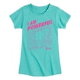thumbnail image 1 of Barbie - I Am Powerful - Original Classic Color - Toddler And Youth Girls Raglan Graphic T-Shirt, 1 of 4