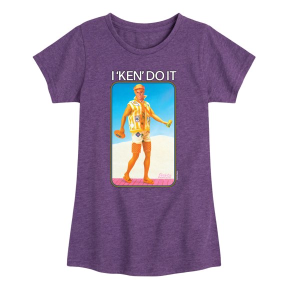 Barbie - I Ken Do It - Girls Fitted Short Sleeve Graphic T-Shirt