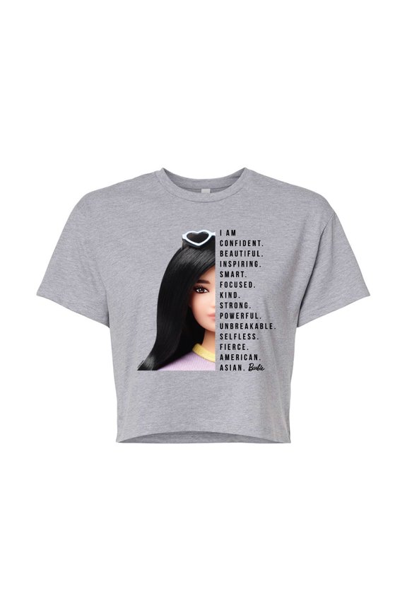 - I am Confident - Juniors Cropped Graphic T-Shirt