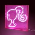 thumbnail image 1 of Barbie ICON LED Neon Pink Sign - 9" x 9" inch square USB powered, 1 of 5