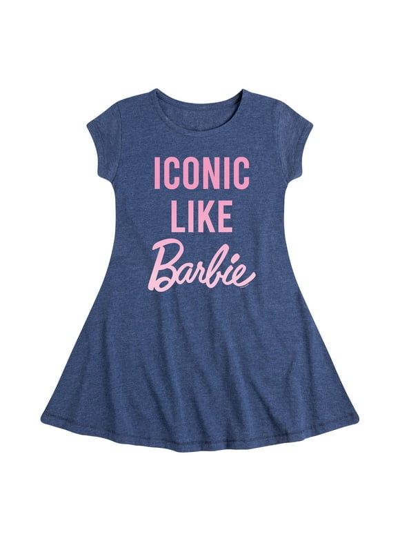 Barbie - Iconic Like Barbie - Toddler And Youth Girls Fit And Flare Dress