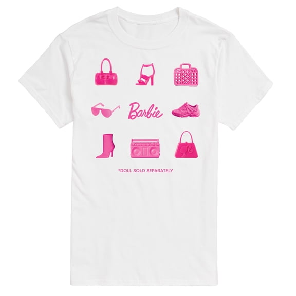 Barbie - Iconic Purse, Shoes, Sunglasses, & Boombox - Doll Sold Separately - Men's Short Sleeve Graphic T-Shirt