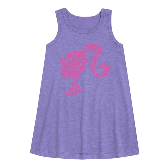 Barbie - Individual Classic Icons Create Silhouette - Toddler and Youth Girls A-line Dress
