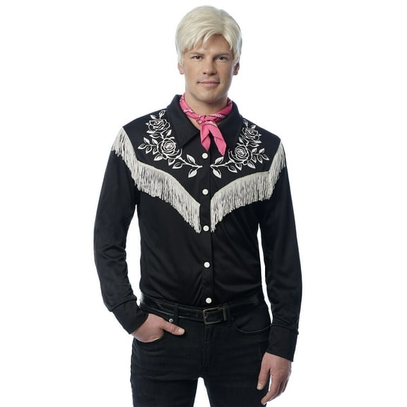 Barbie-Inspired Dream Boy Western Shirt Adult Costume | X-Large