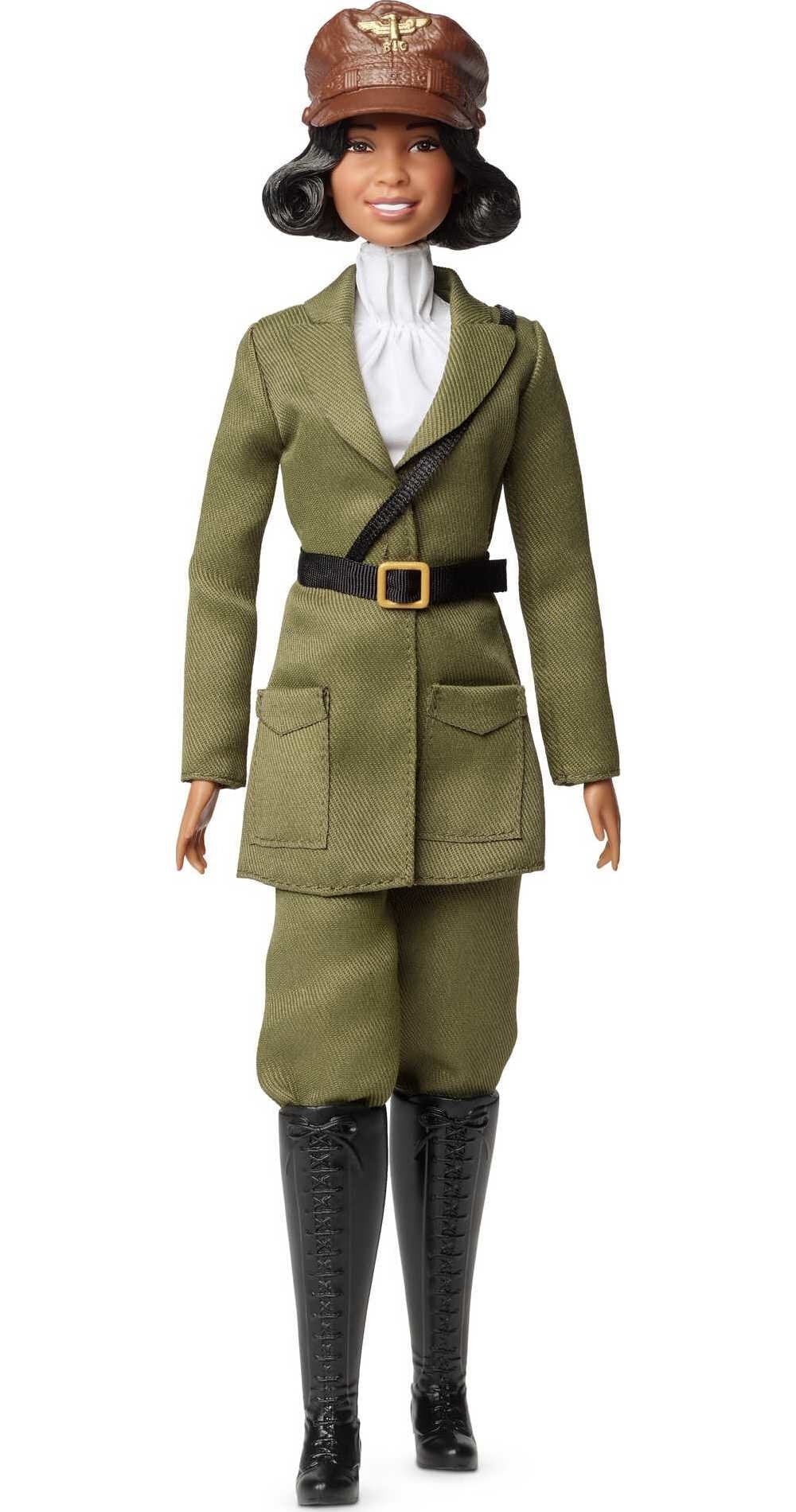 Barbie Inspiring Women Bessie Coleman Collectible Doll with Aviator Suit, Helmet and Goggles