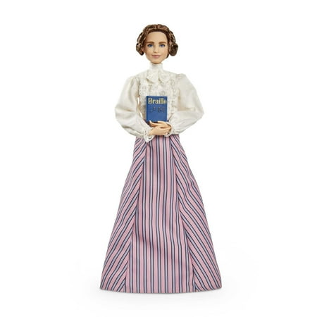 Barbie Inspiring Women Helen Keller Collectible Doll with Braille Book & Doll Stand