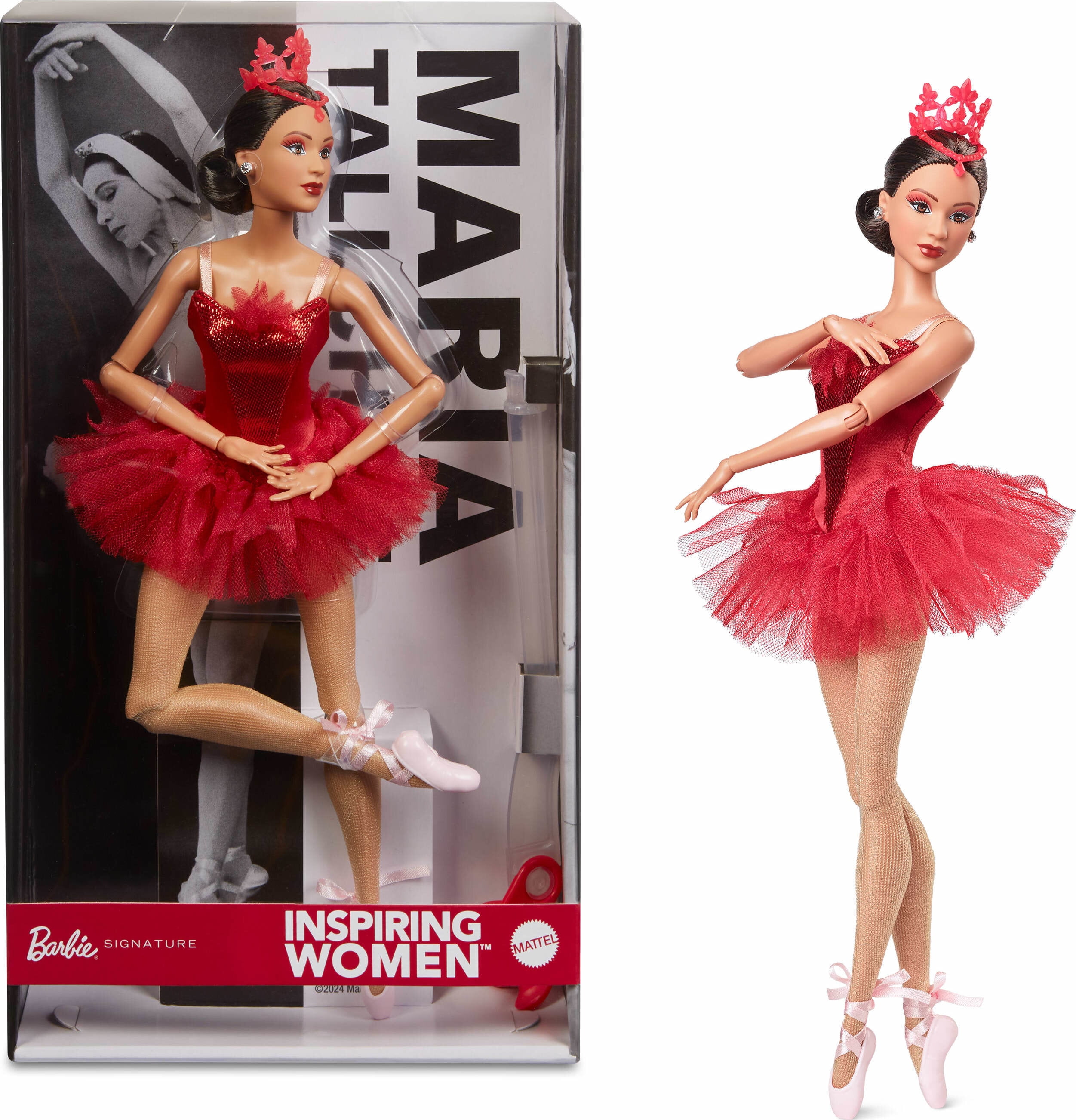 Barbie Inspiring Women Maria Tallchief Collectible Doll in Red Firebird Ballet Costume