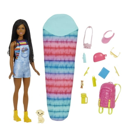 Barbie It Takes Two Brooklyn Doll & 10+ Accessories, Camping-Themed Set with Puppy