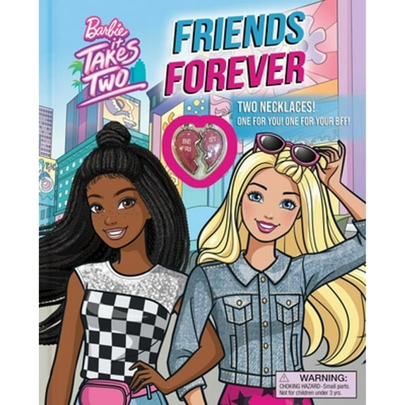Pre-Owned Barbie: It Takes Two: Friends Forever: Book with 2 Necklaces! (Hardcover) by Grace Baranowski