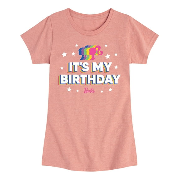 Barbie - It's My Birthday - Toddler And Youth Girls Short Sleeve Graphic T-Shirt