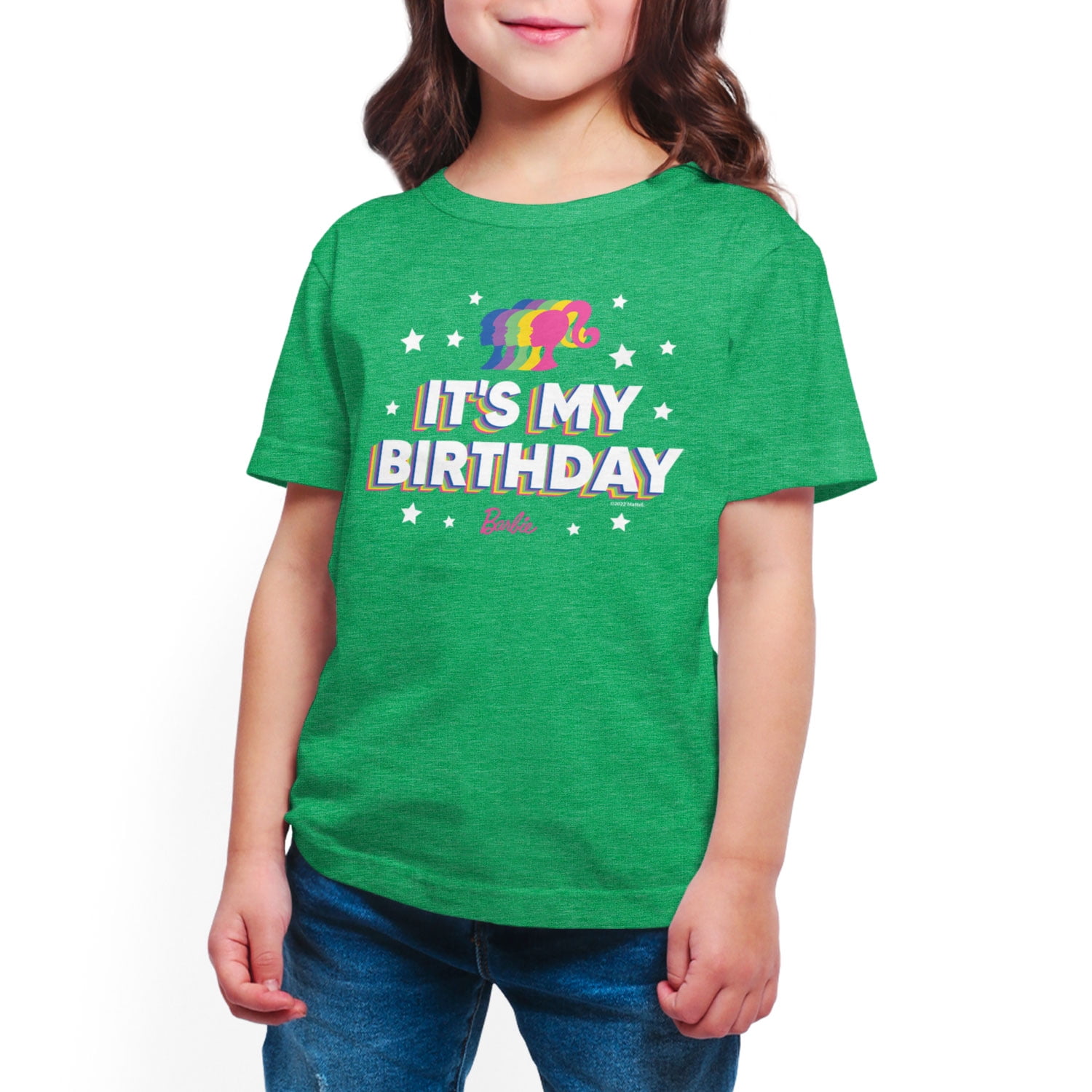 Barbie It's My Birthday Toddler And Youth Girls Short Sleeve