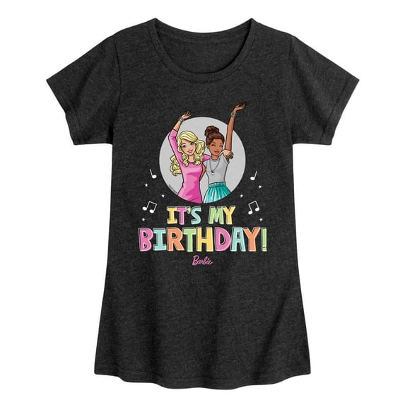 Barbie - Its My Birthday - Toddler And Youth Girls Fitted Short Sleeve Tee