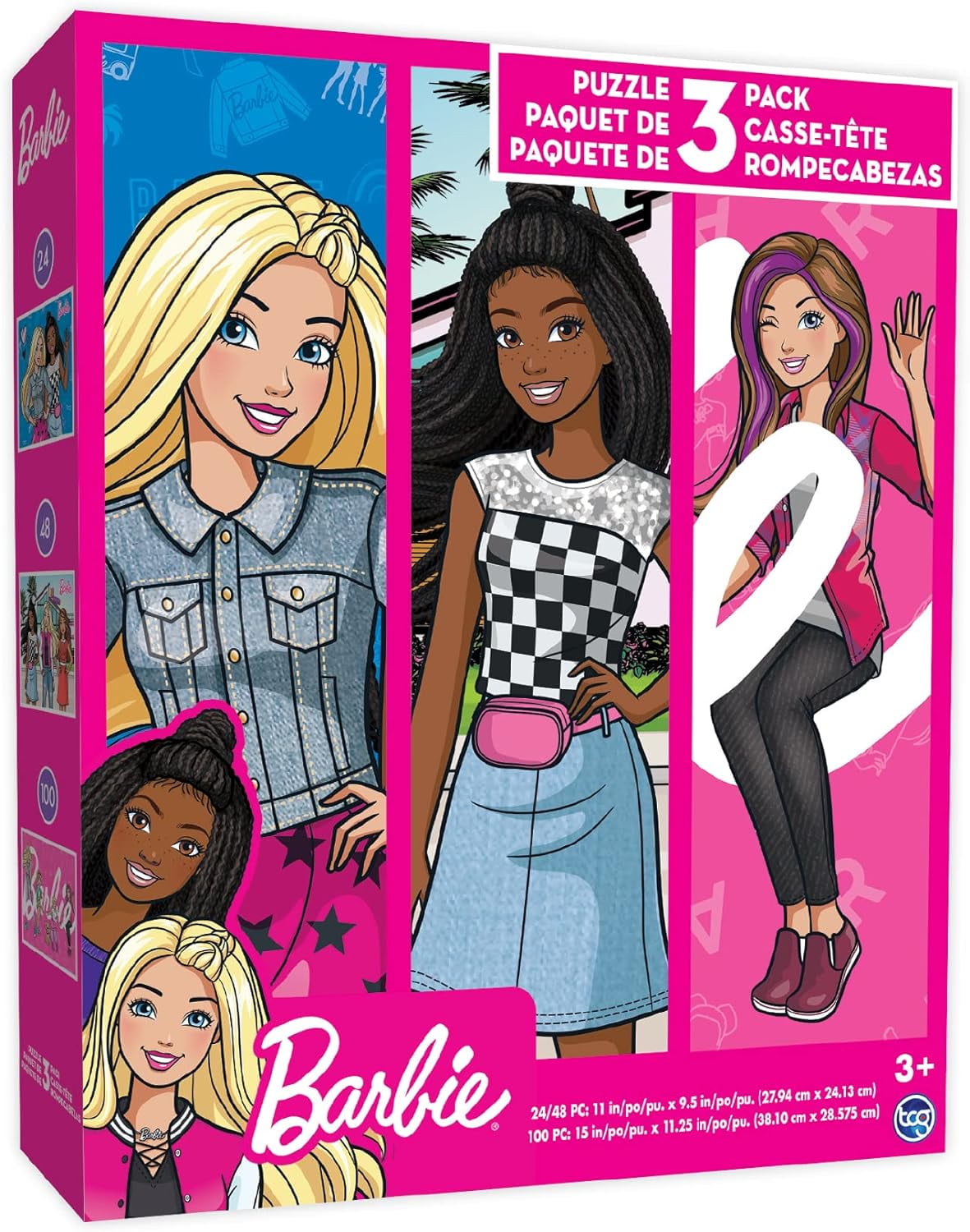 Kids' Barbie Jigsaw Puzzle Pack | 24, 48, & 100 Pieces for All