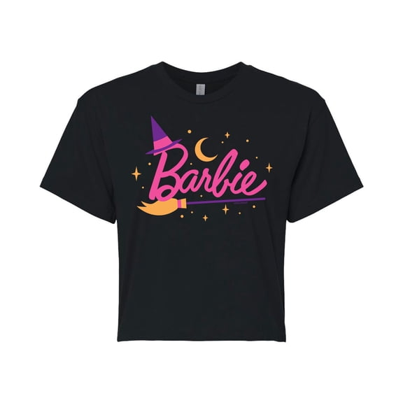 Barbie - Juniors Cropped Cotton Blend T-Shirt Women's Cropped Graphic T-Shirt