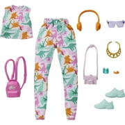 Barbie Jurassic World Fashion Pack, 10-Piece Set with Clothes & Accessories for Dolls, Tank & Pants