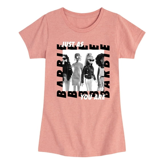Barbie - Just As You Are Bw - Toddler And Youth Girls Short Sleeve Graphic T-Shirt