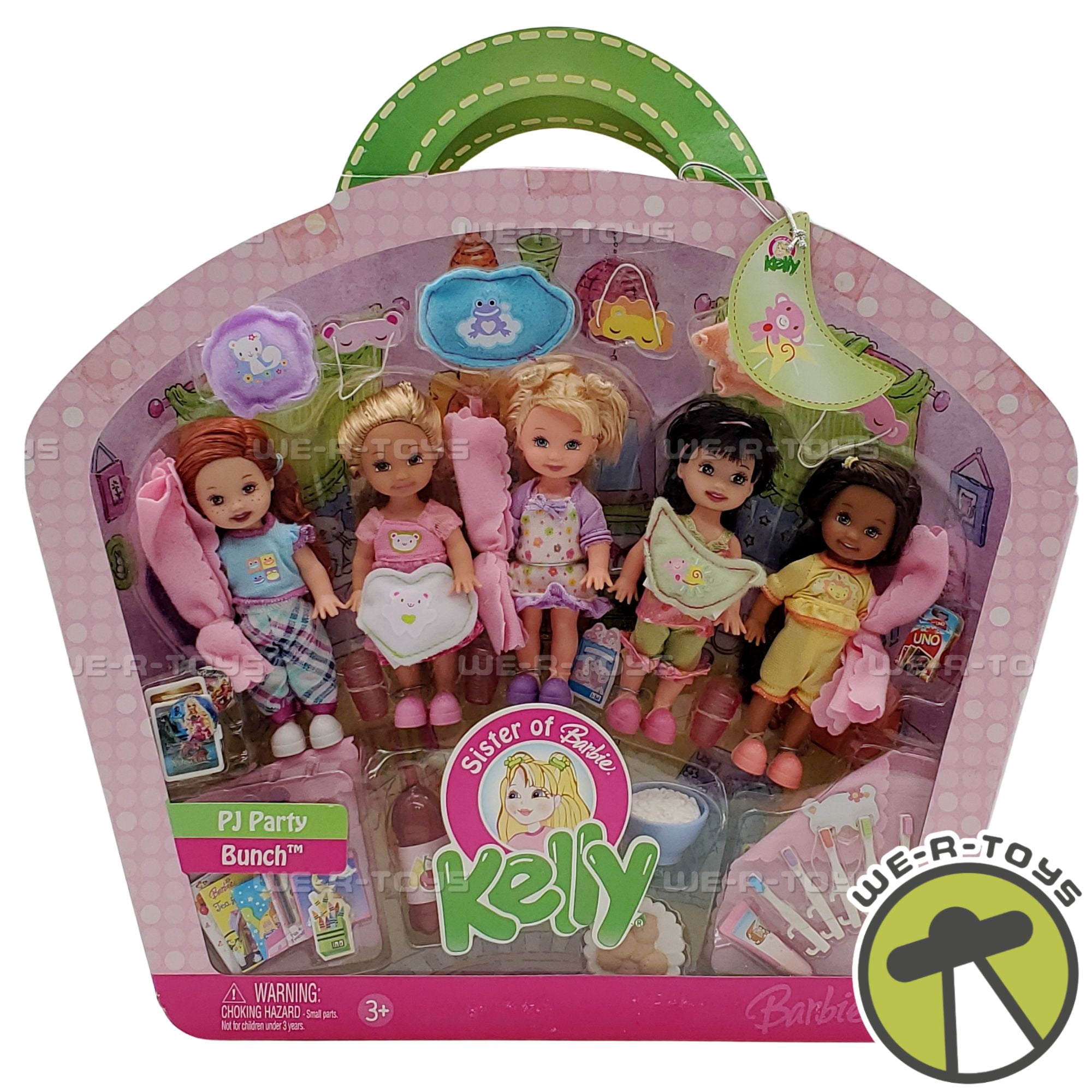 Barbie Kelly Club 5 PJ Party Bunch Doll Play Set 2006 Mattel J9109 ...