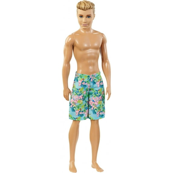 Barbie Ken Beach Summer Doll, Blonde W Ith Printed Trunks