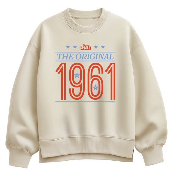 Barbie - Ken Collegiate Prep - Women's Oversized Fleece Crew Sweatshirt