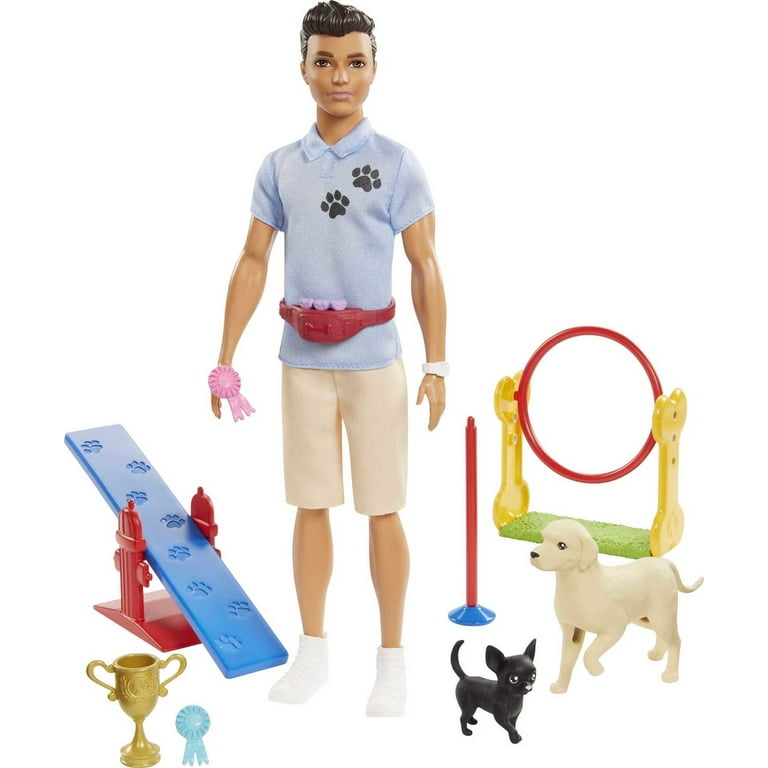 Barbie Ken Dog Trainer Set Play Toy with Doll and Accessories Walmart