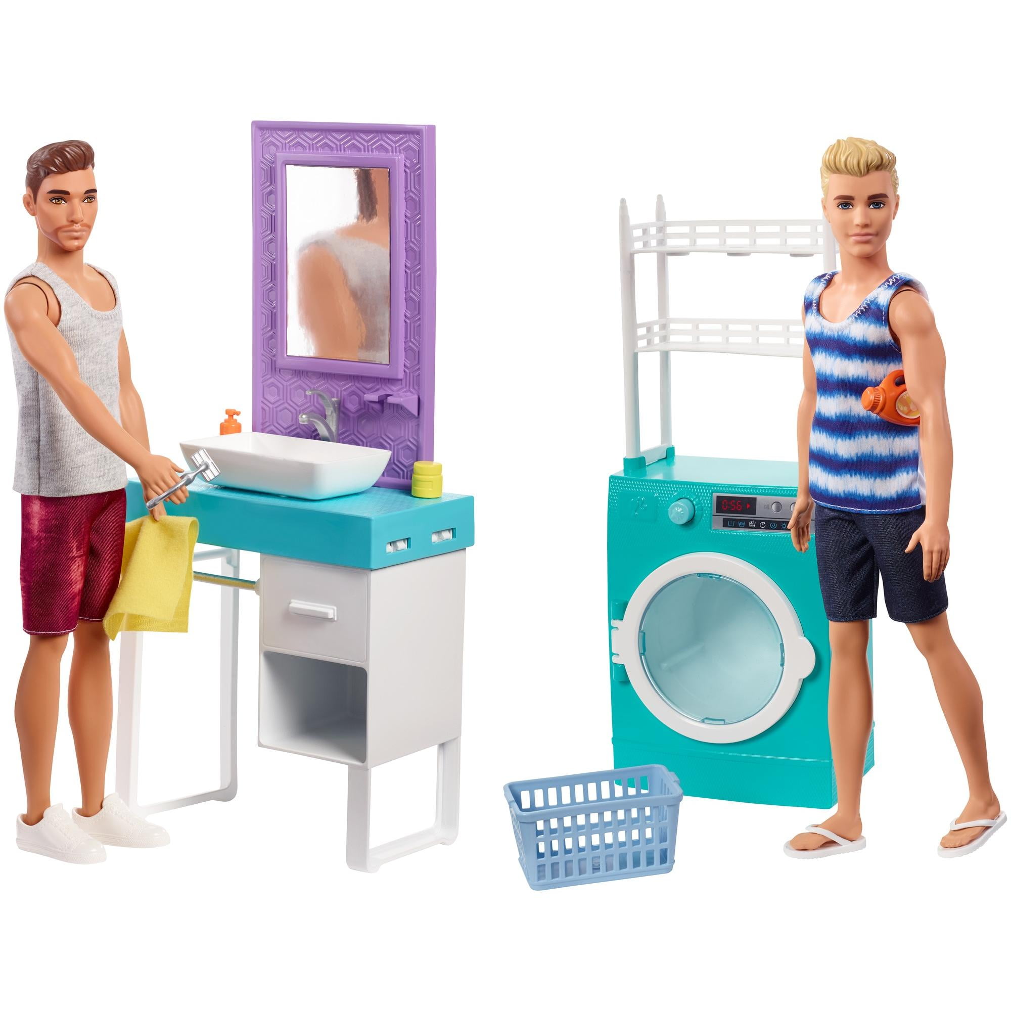 Barbie Ken Doll with Spinning Washer/Dryer Laundry-Themed Doll Playset -  Walmart.com