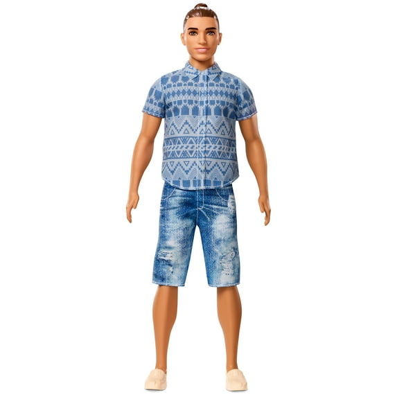 Barbie Ken Fashionistas Broad Doll 13 Distressed Denim